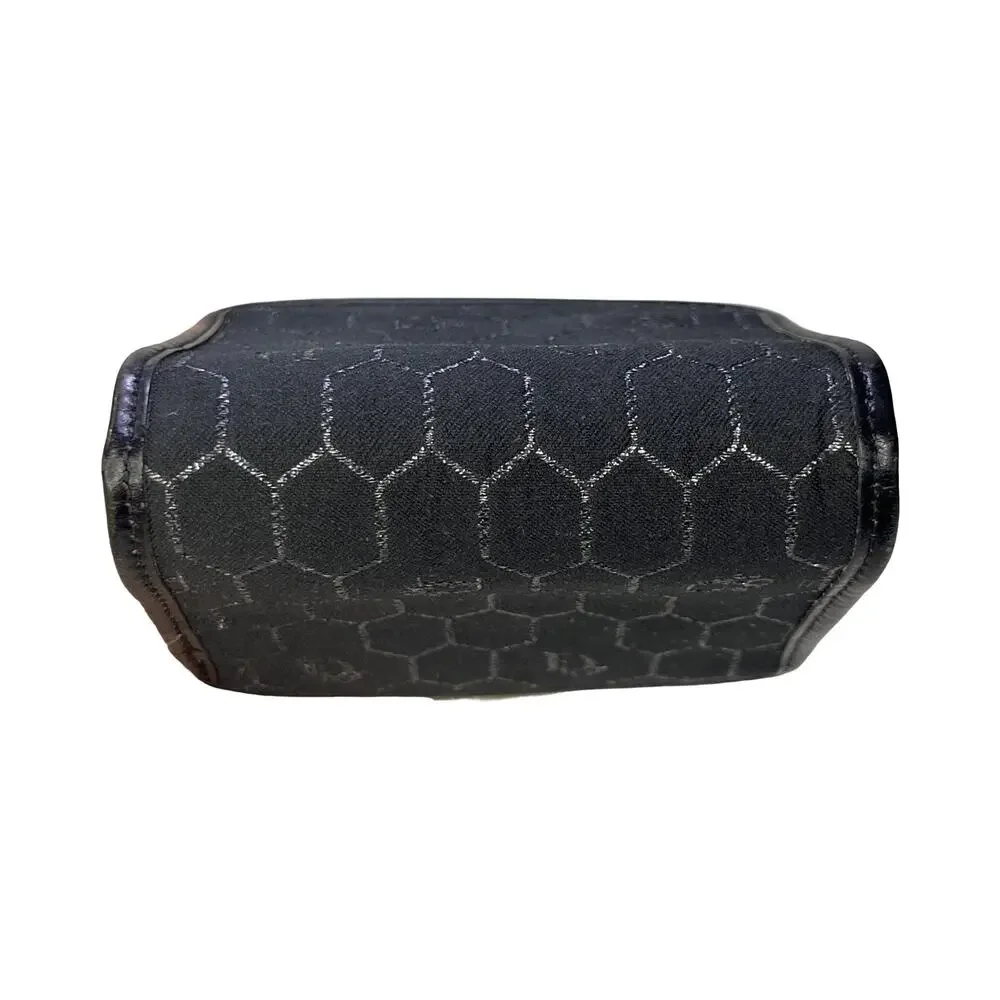 Christian Dior Honeycomb Monogram Coin Purse Black Silver Dior Wallet Vintage